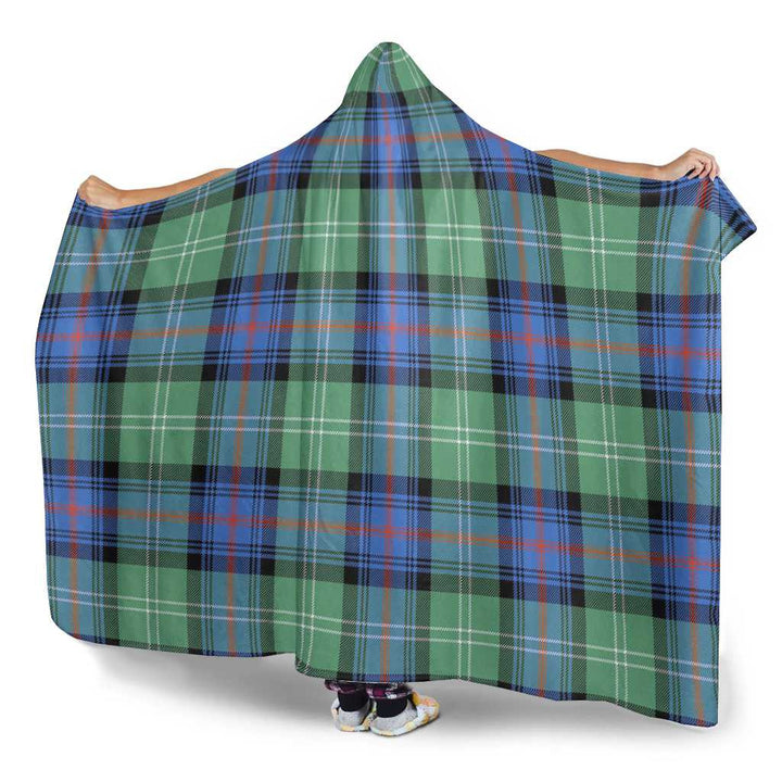 Scottish Sutherland Old Ancient Clan Tartan Hooded Blanket Tartan Plaid 3