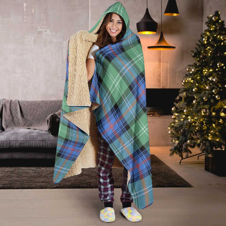 Scottish Sutherland Old Ancient Clan Tartan Hooded Blanket Tartan Plaid 6