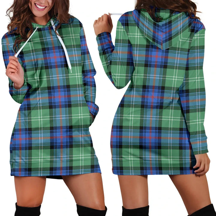 Scottish Sutherland Old Ancient Clan Tartan Hoodie Dress
