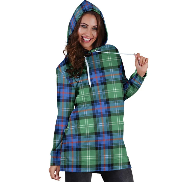 Scottish Sutherland Old Ancient Clan Tartan Hoodie Dress