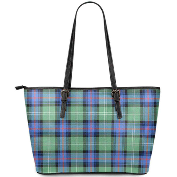 Scottish Sutherland Old Ancient Clan Tartan Leather Tote Tartan Plaid