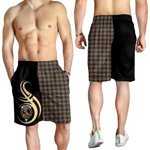 Scottish Sutherland Weathered Clan Crest Tartan Believe in Me Men's Shorts