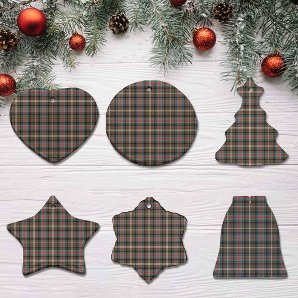 Scottish Sutherland Weathered Clan Tartan Ceramic Ornament All Tartan Plaid