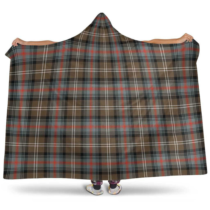 Scottish Sutherland Weathered Clan Tartan Hooded Blanket Tartan Plaid 1