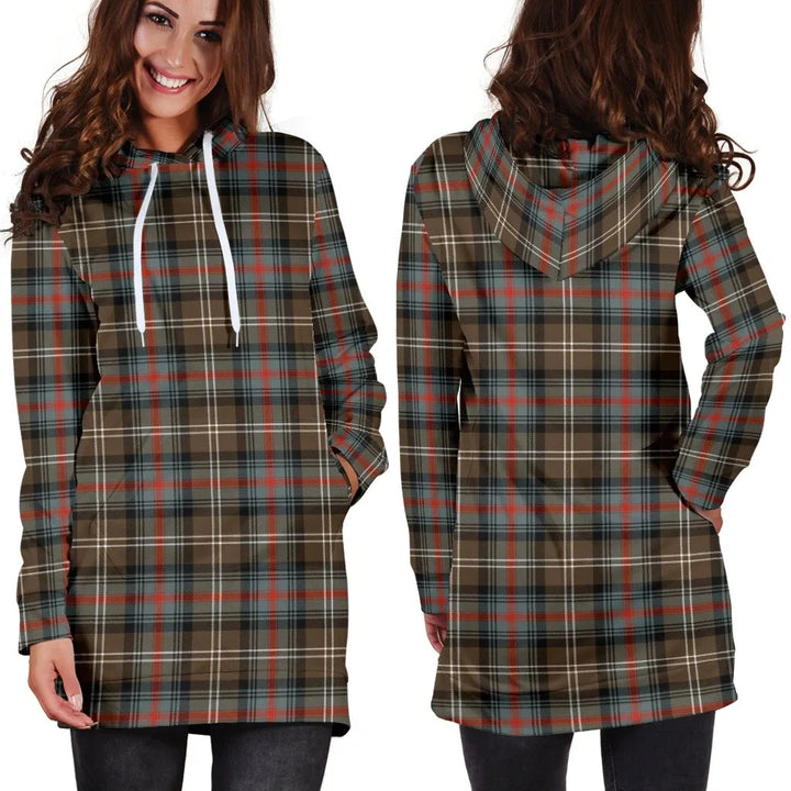 Scottish Sutherland Weathered Clan Tartan Hoodie Dress