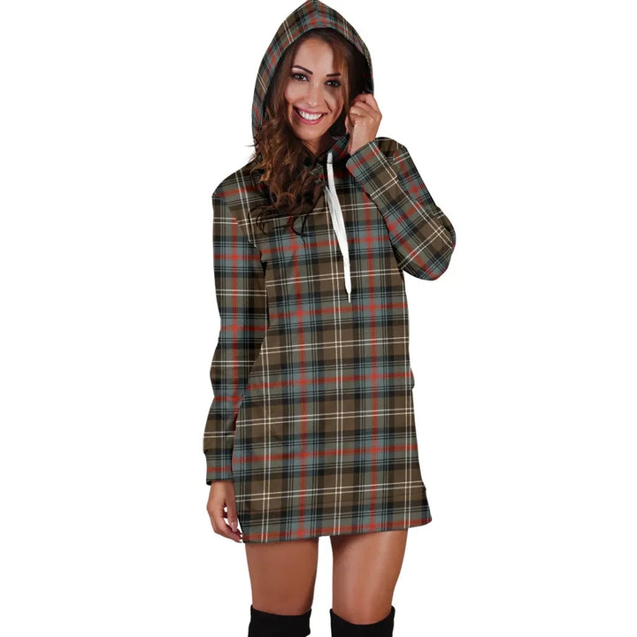 Scottish Sutherland Weathered Clan Tartan Hoodie Dress