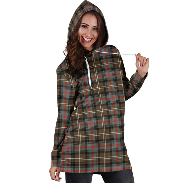 Scottish Sutherland Weathered Clan Tartan Hoodie Dress