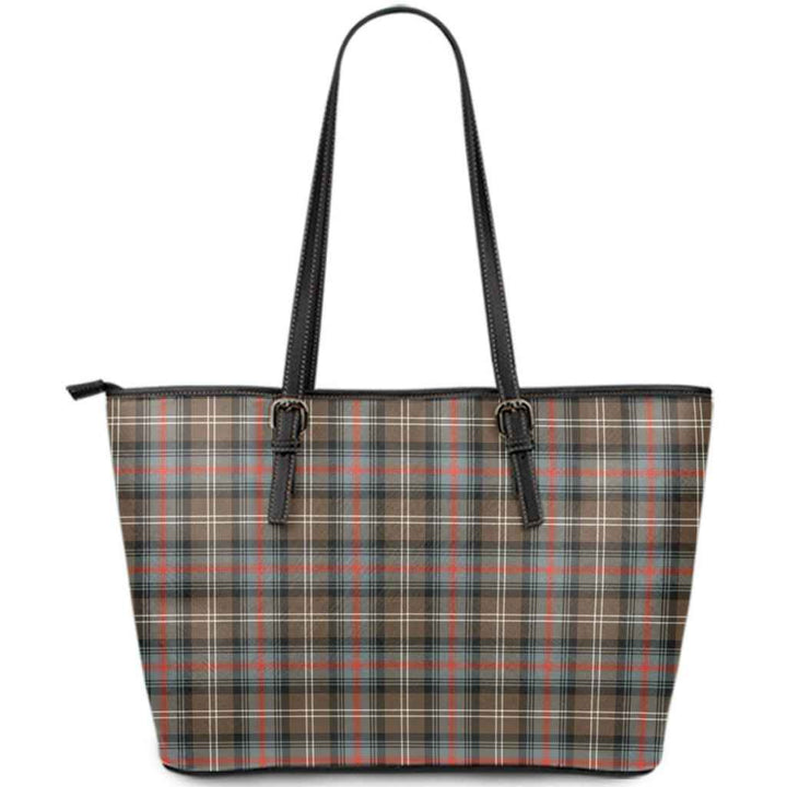 Scottish Sutherland Weathered Clan Tartan Leather Tote Tartan Plaid