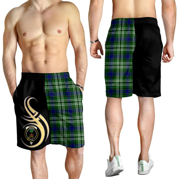 Scottish Swinton Clan Crest Tartan Believe in Me Men's Shorts