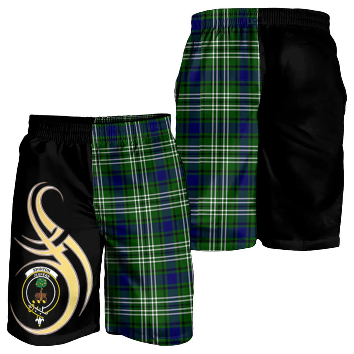 Scottish Swinton Clan Crest Tartan Believe in Me Men's Shorts