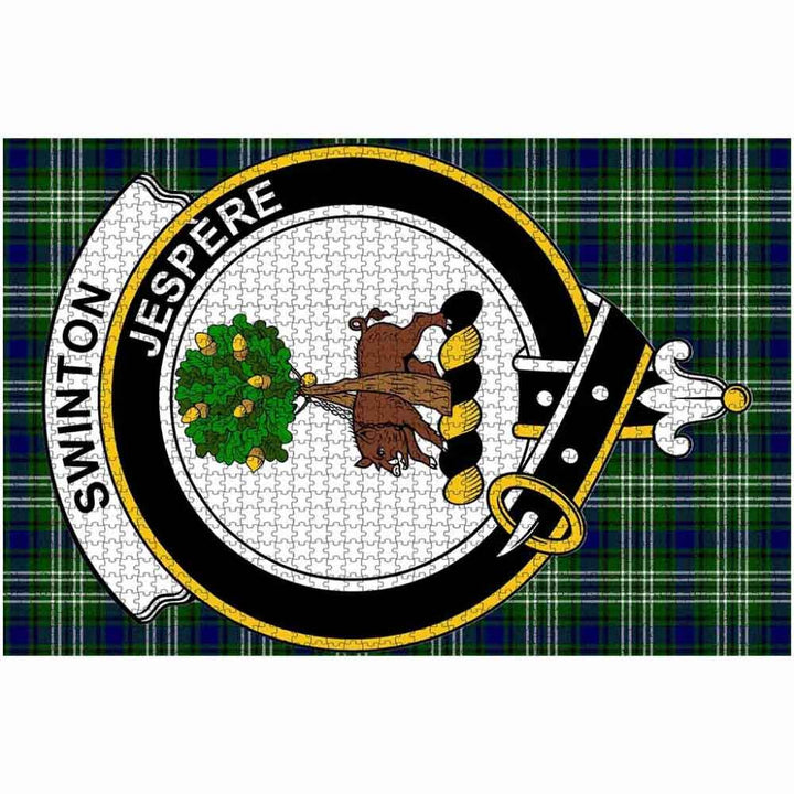 Scottish Swinton Clan Crest Tartan Jigsaw Puzzle 2