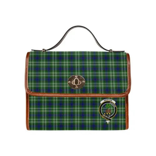 Scottish Swinton Clan Crest Tartan Waterproof Canvas Bag Tartan Plaid 1