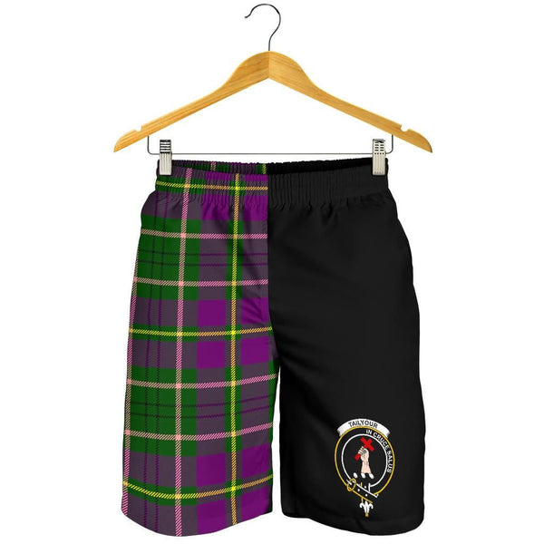Scottish Tailyour Clan Crest Tartan Half of Me Men's Shorts