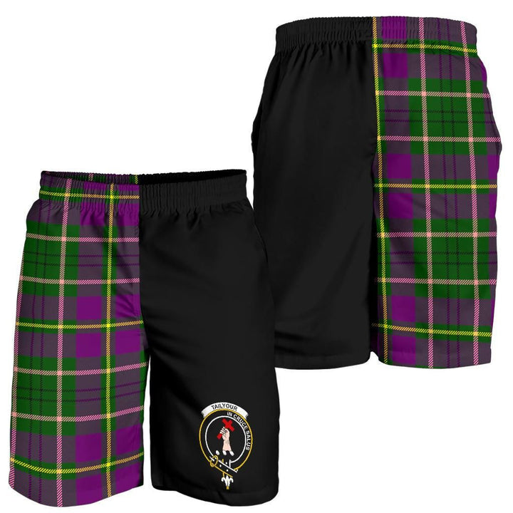 Scottish Tailyour Clan Crest Tartan Half of Me Men's Shorts