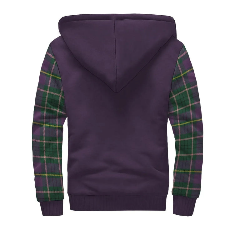 Scottish Tailyour Clan Crest Tartan Plaid Sleeve Sherpa Hoodie