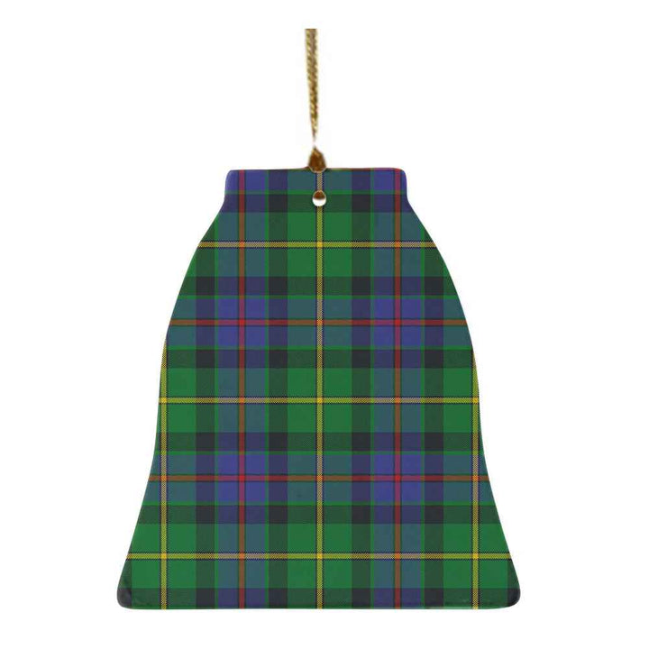 Scottish Tait Modern Clan Tartan Ceramic Ornament Bell Shape Tartan Plaid