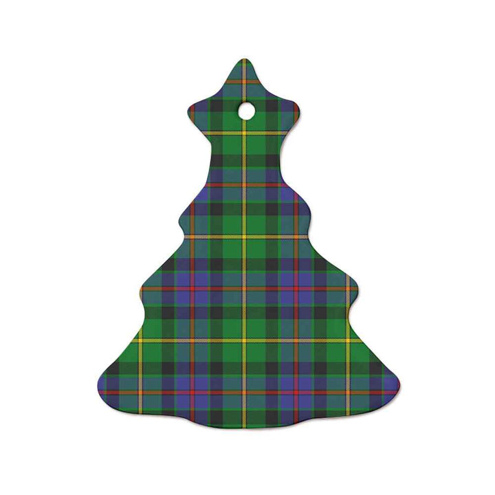 Scottish Tait Modern Clan Tartan Ceramic Ornament  Tree Shape Tartan Plaid