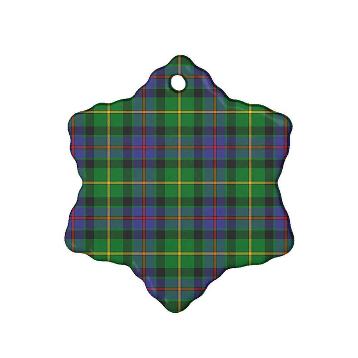 Scottish Tait Modern Clan Tartan Ceramic Ornament Snow Flake Shape Tartan Plaid