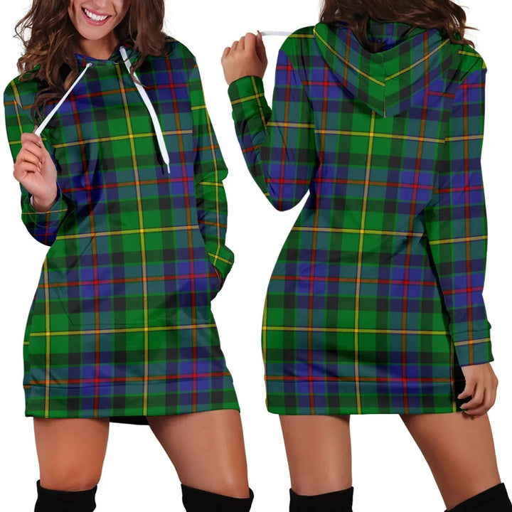 Scottish Tait Modern Clan Tartan Hoodie Dress