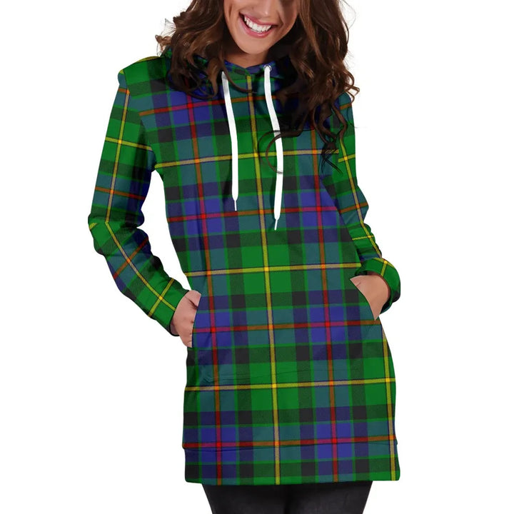Scottish Tait Modern Clan Tartan Hoodie Dress