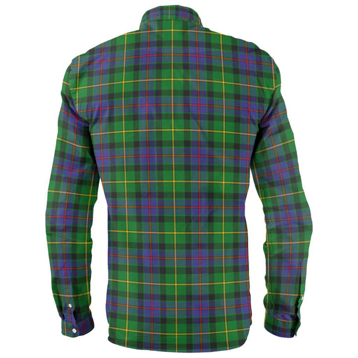 Scottish Tait Modern Clan Tartan Long Sleeve Shirt Back Side Tartan Plaid
