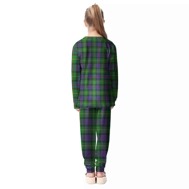 Scottish Tait Modern Clan Tartan Pajama Set Kid Back Side Tartan Plaid