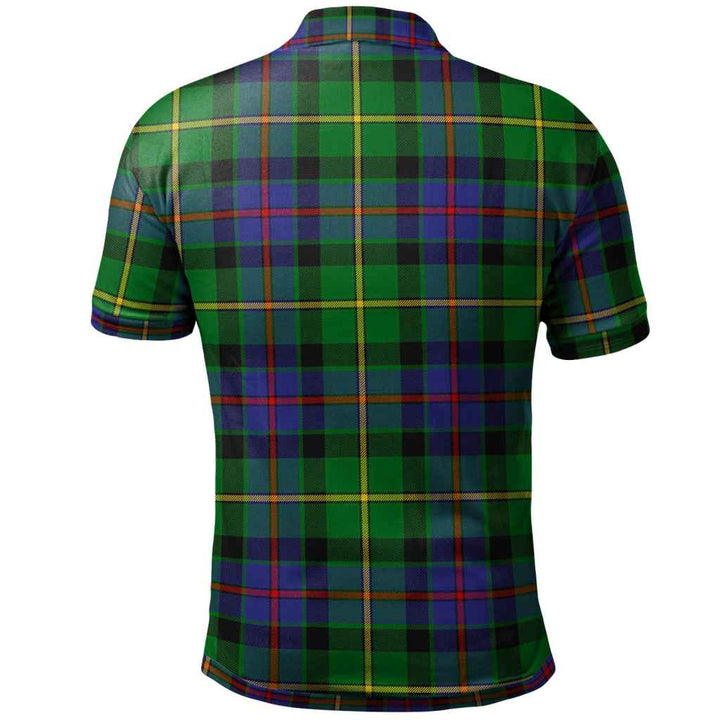 Scottish Tait Modern Clan Tartan Polo Shirt Back Side Tartan Plaid