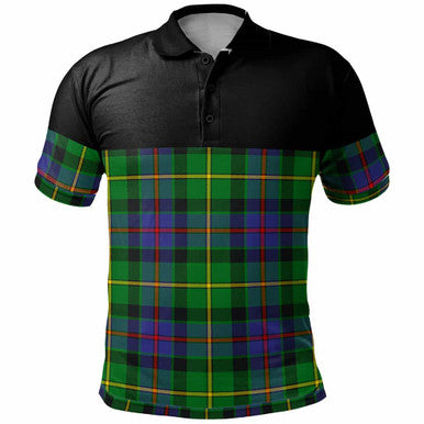Scottish Tait Modern Clan Tartan Polo Shirt - Horizontal Style Front Side Tartan Plaid