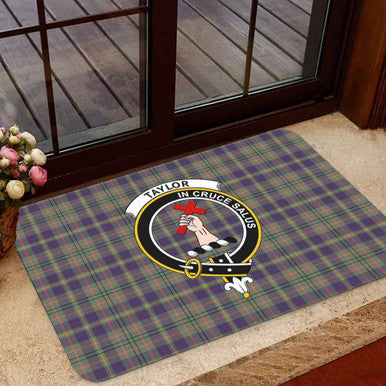Scottish Taylor Clan Crest Tartan Door Mat Tartan Plaid 1