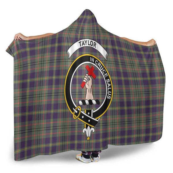 Scottish Taylor Clan Crest Tartan Hooded Blanket Tartan Plaid 2
