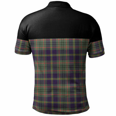 Scottish Taylor Clan Crest Tartan Polo Shirt - Horizontal Style Back Side Tartan Plaid