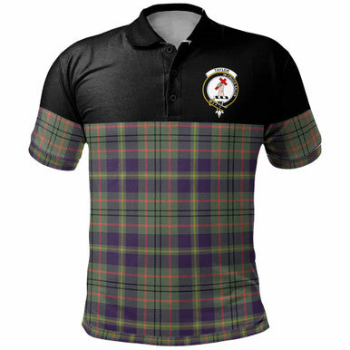 Scottish Taylor Clan Crest Tartan Polo Shirt - Horizontal Style Front Side Tartan Plaid
