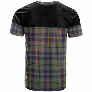 Scottish Taylor Clan Crest Tartan T-Shirt - Horizontal Style Back Side Tartan Plaid