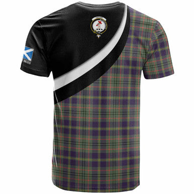 Scottish Taylor Clan Crest Tartan T-Shirt - Scotland Forever Style Back Side Tartan Plaid