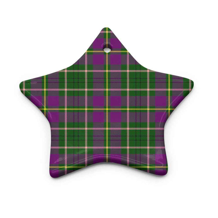 Scottish Taylor Clan Tartan Ceramic Ornament Star Shape Tartan Plaid