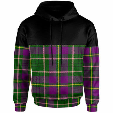 Scottish Taylor Clan Tartan Hoodie - Horizontal Style Front Side Tartan Plaid