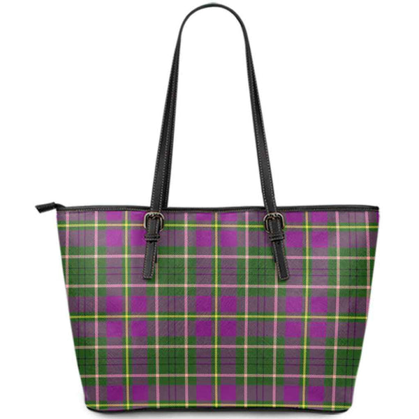 Scottish Taylor Clan Tartan Leather Tote Tartan Plaid