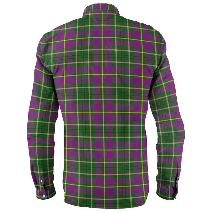 Scottish Taylor Clan Tartan Long Sleeve Shirt Back Side Tartan Plaid