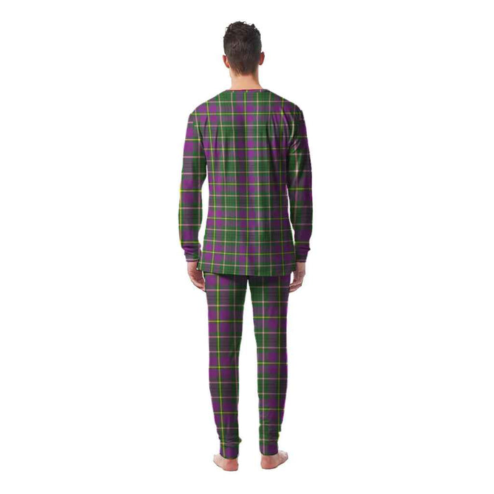 Scottish Taylor Clan Tartan Pajama Set Men Back Side Tartan Plaid