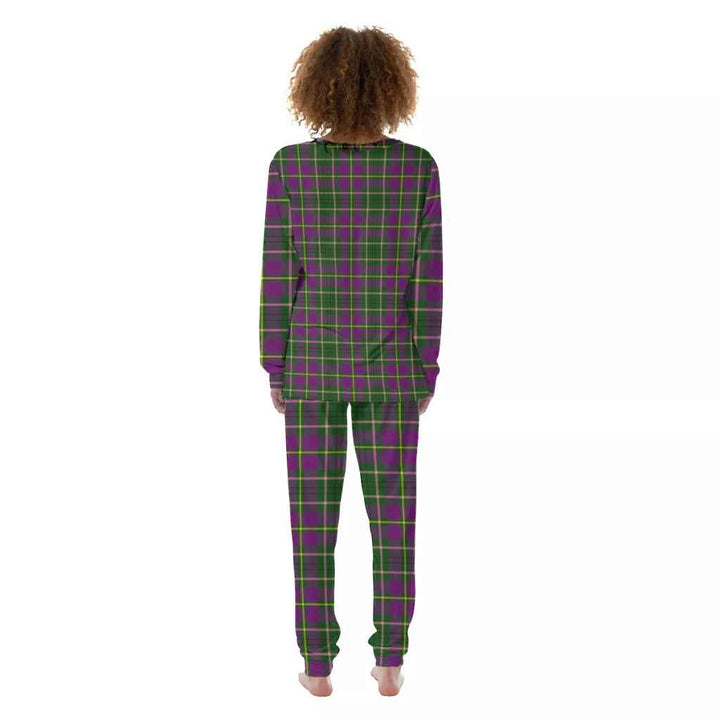 Scottish Taylor Clan Tartan Pajama Set Women Back Side Tartan Plaid