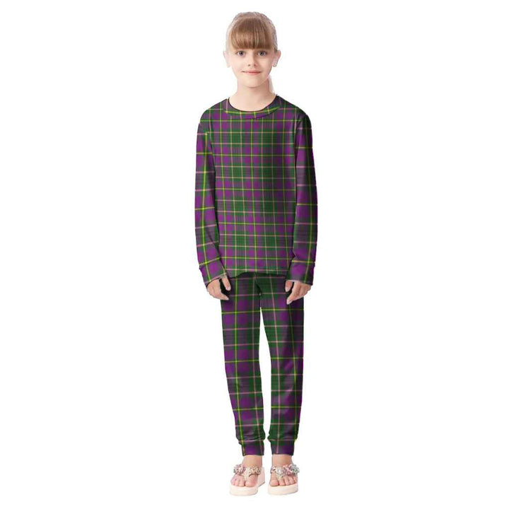 Scottish Taylor Clan Tartan Pajama Set Kid Front Side Tartan Plaid