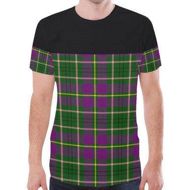 Scottish Taylor Clan Tartan T-Shirt Horizontal Style Front Side Tartan Plaid