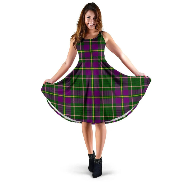 Scottish Taylor Clan Tartan Women Midi Dress