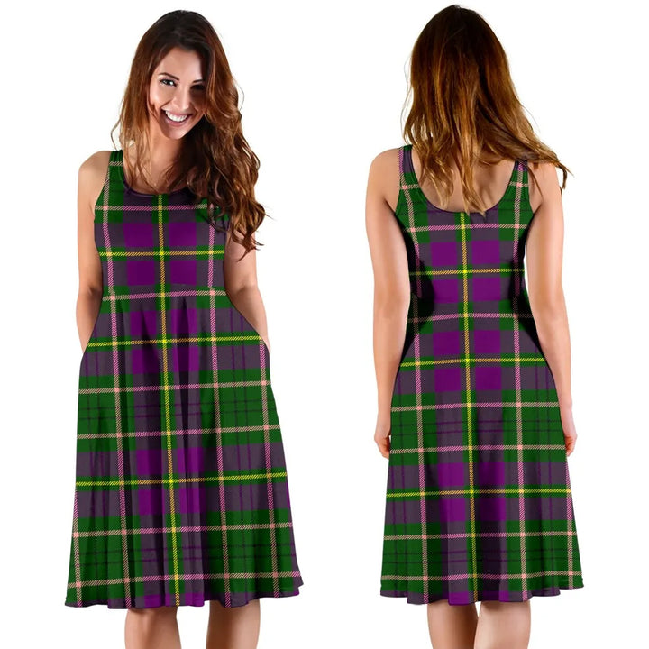 Scottish Taylor Clan Tartan Women Midi Dress