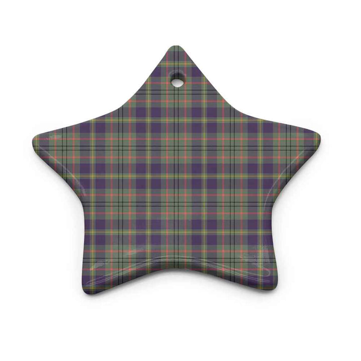 Scottish Taylor Weathered Clan Tartan Ceramic Ornament Star Shape Tartan Plaid