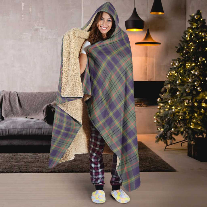 Scottish Taylor Weathered Clan Tartan Hooded Blanket Tartan Plaid 6