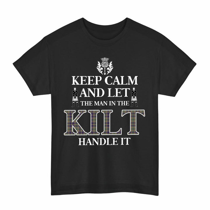 Scottish Taylor Weathered Clan Tartan T-Shirt - Keep Calm Tartan Plaid Black Color