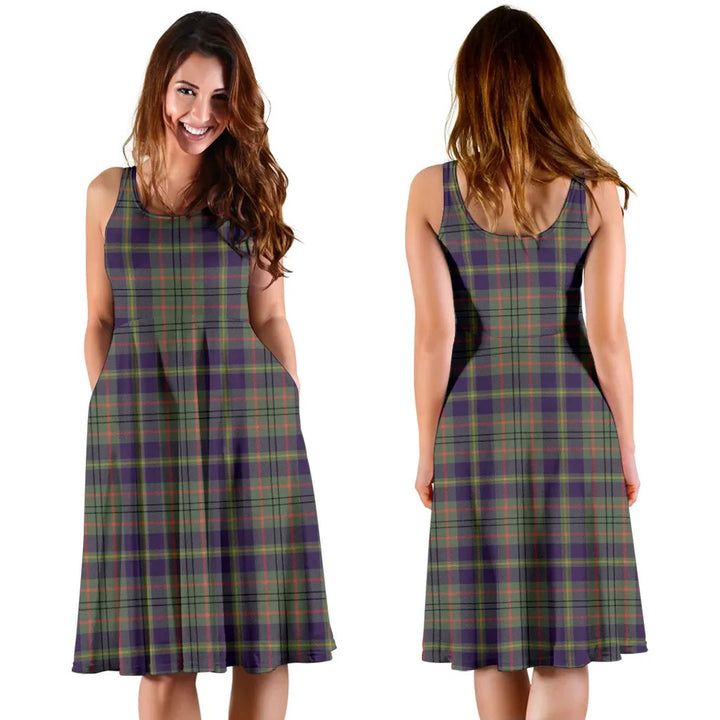 Scottish Taylor Weathered Clan Tartan Women Midi Dress