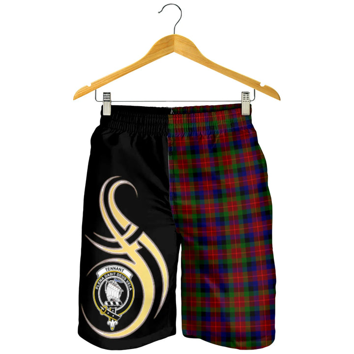 Scottish Tennant Clan Crest Tartan Believe in Me Men's Shorts