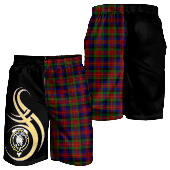Scottish Tennant Clan Crest Tartan Believe in Me Men's Shorts